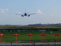 plane landing at DCA smaller